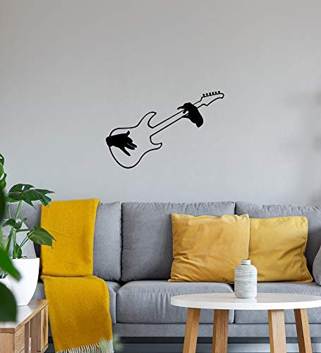 Luftgitarr väggtatuering klistermärke 40 x 26 cm – shirt84.de
