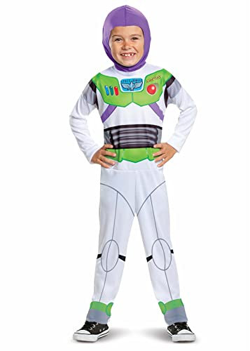 Disguise Disney Pixar Officiell Buzz Lightyear-utklädnad för barn i åldern 3–8 år, XS, S, M