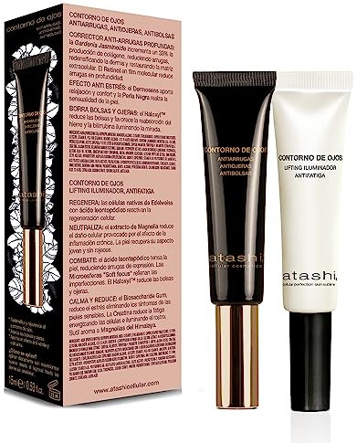 Atashi | Ritual Radiant Eye | Anti-Aging Augencreme + Lifting und Illuminator Augencreme | 15ml + 15ml