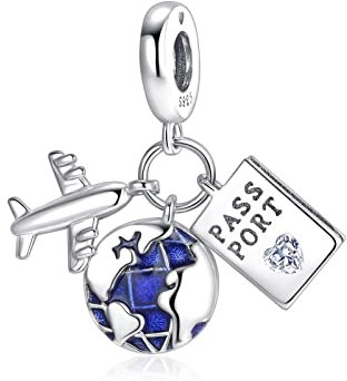 Jokmeo 925 Sterlingsilber Damen Charm Anhängerperlen, kompatibel mit Pandora sowie europäischen Armbändern und Halsketten. Passend für Frauen und Mädchen.