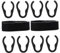 ABOOFAN Lot de 10 clips de câble universels pour microphone - En plastique - Support de câble métallique - Support de câble - Support de microphone - Support universel en plastique