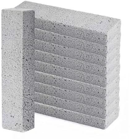 HoaaiGo 10Pack Pierre Ponce Nettoyage Barbecue, Bloc Grill Pierres Ponce Nettoyage Écologique Pumice Cleaning Stone, Cleaning Brick Block pour Cuisine/Grill/Bain/Toilette Bowel/Pool Pumice Stone