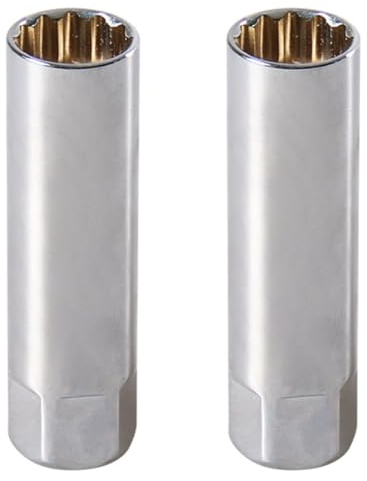 ZOKJSW 2 pcs Zündkerzenstecker dünnwandige 14mm 12Punkt 3 8 Zoll Zündkerzenstecker passt für BMW PKW LKW Motorrad