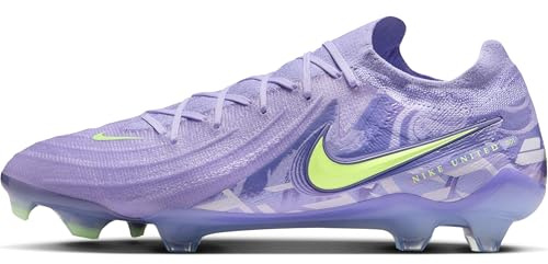 Nike Herren United Phantom GX 2 Elite FG Low-Top-Fußballschuh, Purple Agate/Barely Volt, 42.5 EU