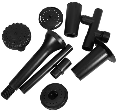 Milisten Conjunto de Boquillas para Fuente de Jardín y Estanque Accesorios de Nozzles para de Agua Sumergibles Instalación Rápida y Compatible con Diversos de Color Negro