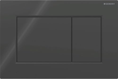 Geberit Sigma01 Square Dual Flush Plate - Black