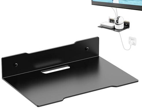 Supporto da parete per altoparlante - Mensola da parete per altoparlante wireless, mensola galleggiante | Scaffali centrali espositivi senza trapano, rack per router per soggiorno, cucina, studio, bag