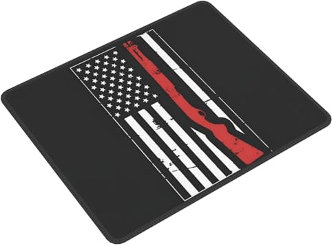 DSFMNMDFD Skeet Shooting USA Flag Trap Shooting Clay Pigeon Mousepad Desk Accessories Big Extended Non-Slip Rubber Base Stitched Edges Gaming Pc Desktop