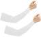 CODIRATO 2 Paar Weiße Armlinge Sport Ärmel Unisex Armstulpen Atmungsaktiv Arm Kühler Anti-UV Schutz Handschuh für Radfahren, Angeln, Basketball, Wandern, Laufen, Outdoorarbeit