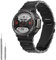 kwmobile Edelstahl Uhrenarmband kompatibel mit Huami Amazfit T-Rex 2 Ersatz Armband - Ersatzarmband für Smartwatch - 14-22 cm Innenmaße - Metallic Schwarz
