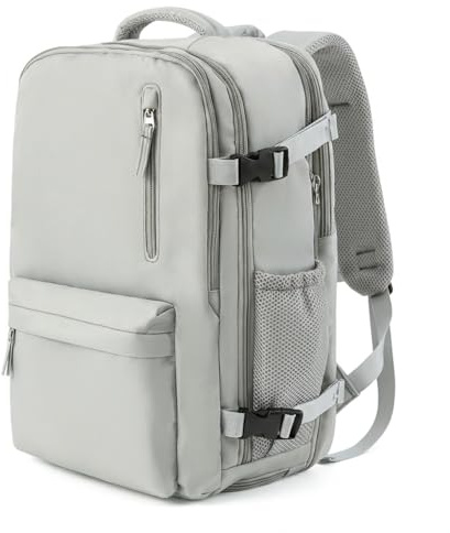 RAYPOW Mochila Viaje Gris Cabina Avion 40x20x25 para Ryanair maletas de viaje cabina avion Bolsa de Cabina 45x36x20 EasyJet Equipaje de Mano Mochila de Senderismo Mochila para Wizzair