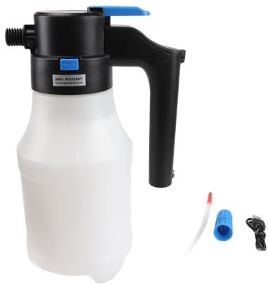 WODHMIEY Elektrische Sprühflasche 1,5L, Automatische Druckerhöhung 2 Bar, 60° Sprühfächer, Wiederaufladbare Batterien, Für Auto-, Haushalts- und Gartenreinigung, Elektrischer Schaumsprüher