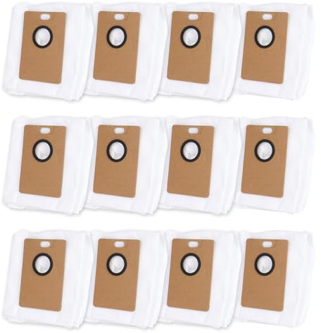 12 Bolsas Aspiradora RVA202 para Tapo RV30 Max Plus, RV20 Max Plus Robot Aspirador, Bolsa Accesorio Repuesto Gran Capacidad 3,5 L