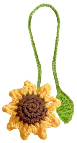 Virkade knoppformade bokmärken - handgjorda markörer, stickade blommiga bokmärkesset | handgjorda lästillbehör, sidmarkör d