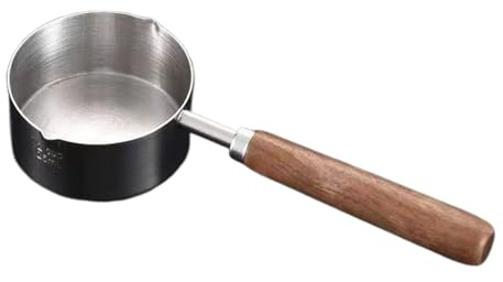 Pentola in acciaio – Mini pentola per latte da 125 ml/250 ml | Acciaio inossidabile 304 ispessito antiaderente – Pentola con manico singolo per noodle e integratori alimentari | per
