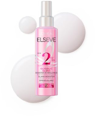 L'Oréal Paris - Sérum Spray Booster de Brillance - Cheveux Ternes et Sans Éclat - 24h Anti-Frisottis - Thermo-Protection 230° - Enrichi en Acide Glycolique - Elseve Glycolic Gloss 150ml