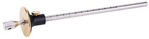 Fafeicy Bra Hållbarhet, Markeringsmätare i Rostfritt Stål Träbearbetningsverktyg, Tillgodoser Olika Behov, Hög Effektivitet, Justerbar, Scriber Linjalkniv, Metal Scribe, 2 Extra Cutter Wheels, (enda