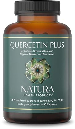 Natura Health Products Quercetin Plus Supplement - Modulates Healthy Immune and histamine Response - Featuring Bromelain, Vitamin C, Nettle Leaf & Quercetin (90 Capsules)