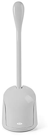 OXO Good Grips Kit de escobilla y escobillero para inodoro, color gris