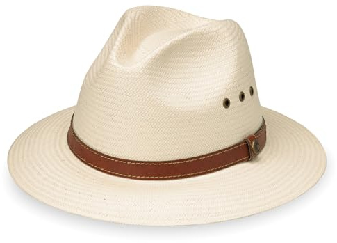 Wallaroo Men’s Avery Fedora (Natural, L/XL) – UPF 50+ Sun Protection, Wide Brim Sun Hat, Designed for Air Flow, Adjustable Sizing