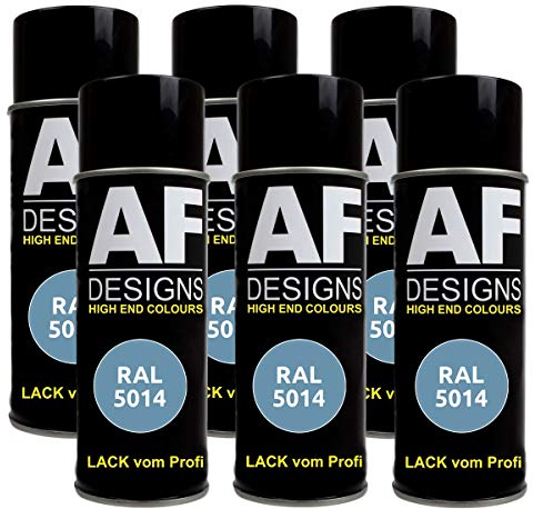 6 X RAL vernice spray per auto vernice colorata vernice spray RAL 5014 blu tortora opaco