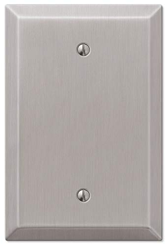 Colester Direct Brushed Satin Nickel Wall Switch Plate Outlet Cover Toggle Rocker GFI (Blank Plate)