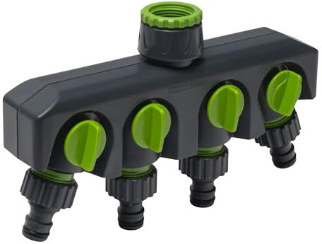 WERKA PRO Té de derivación con grifos 4 Caminos
