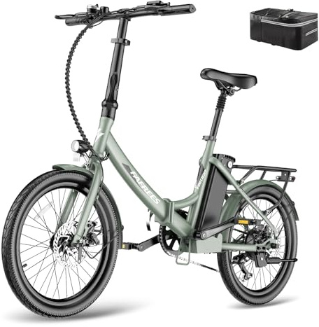Fafrees F20 Lite, klapprad e-Bike 20 Zoll, Elektrofahrrad 36V 16.75Ah, City EBike Herren Damen 250W 25km/h, Reichweite bis zu 65-130 km E-Fahrrad, Grün