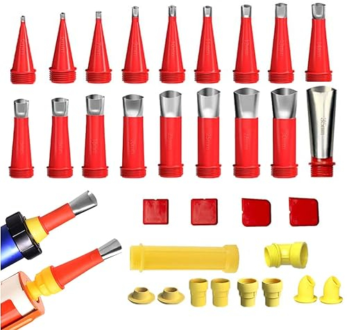 32 Stück Edelstahl Dichtungsdüse Sets,Edelstahl Düsen Silikonspritze,ein satz Einteiliger Edelstahldüsen,Dichtmittel Abdichten Düsen Dichtungsfinisher Silikon,für KüChe Badezimmer
