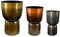 Home ESPRIT Pflanzkübel Pflanzkübel Set grau Kupfer Gold Metall 40 x 40 x 62 cm