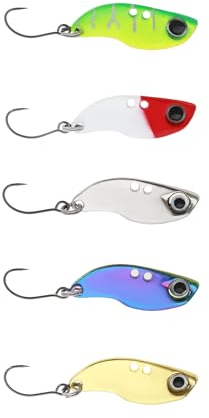 LT Easiyl 5 Stück Paradox Fishing Vib Cicadas Köder 2,8cm/2,5g mit Druckknöpfen VIB Löffel Fischereiköder Metall Harte Köder Zikade VIB Angelgerät