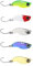 LT Easiyl 5 Stück Paradox Fishing Vib Cicadas Köder 2,8cm/2,5g mit Druckknöpfen VIB Löffel Fischereiköder Metall Harte Köder Zikade VIB Angelgerät