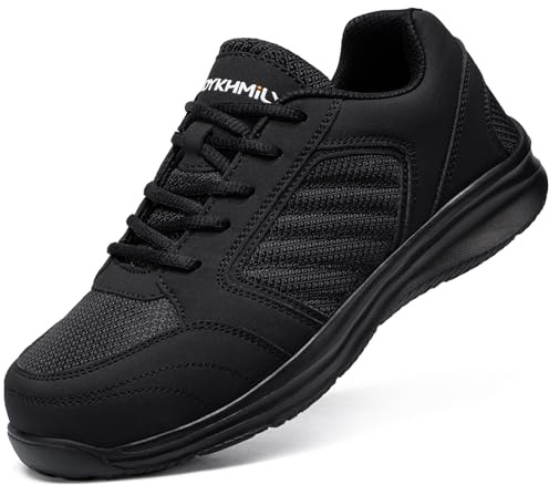 DYKHMILY Men's Safety Trainers Women Steel Toe Cap Trainers Safety Shoes | Light Weight Anti Smashing Breathable Puncture Proof Comfortable Fashion