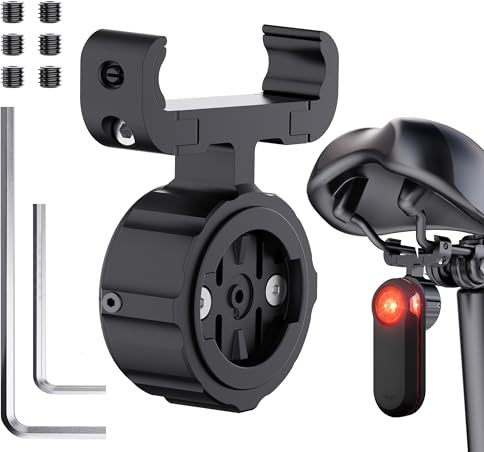 Bike AirTag Mount, Hidden GPS Tracker Under Seat, Waterproof Bicycle Saddle Holder, Compatible with Garmin Varia RTL510 RTL515