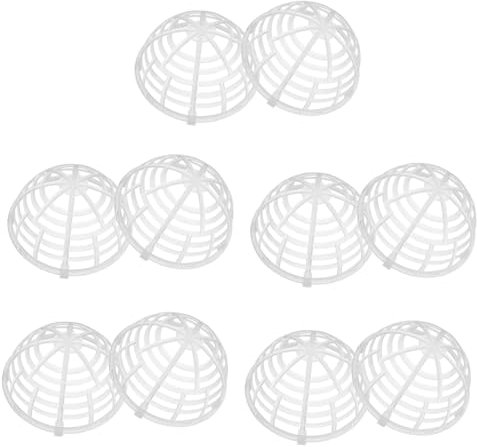 OFFSCH 10 Pezzi Supporto per Sfere di Muschio per Acquario 12 Cm Copertura in Rete per Piante Acquatiche Supporto per Piantagione Trasparente
