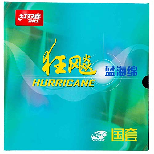 Generisch Neo Hurricane 3 National 39° Blue Sponge - Rivestimento per ping-pong (nero, 2,1 mm)