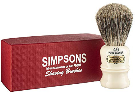 Simpson Berkeley 46 Pure Badger Shaving Brush - Handmade British Shaving Brush for Men - Premium Quality by Simpson Shaving Brushes (Berkeley 46 Pure Badger)