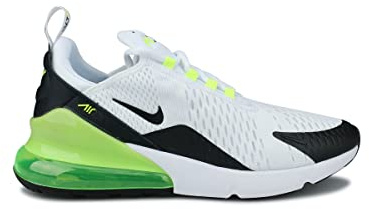 Nike Herren Air Max 270 Low Top, White/Black-Volt, 44.5 EU