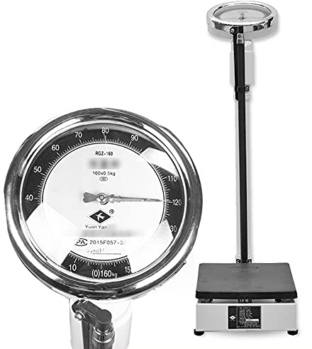 MANY Báscula Mecánica, Báscula Médica, Báscula De Medición De Altura, Báscula De Baño Analógica, Báscula De Peso Saludable con Barra De Altura, 120 Kg / 160 Kg