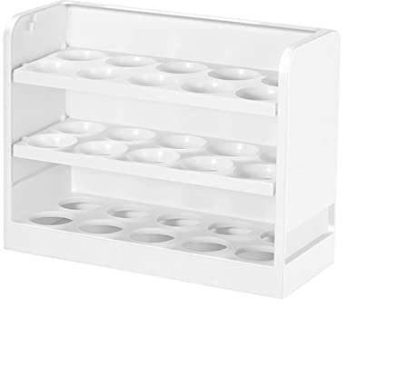 ZAANHA Contenitore for Uova for Frigorifero, portauova a 30 Griglie for Frigorifero, Organizer for Uova a 3 Strati, mensola portauova, portauova for Frigorifero a ribalta