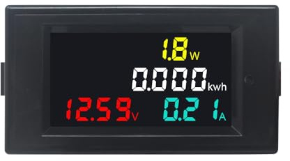 KETOTEK 4 in 1 Voltmeter Ammeter Digital Multimeter DC 14~600V 20A KWh Watt Volt Amp Meter Gauge LCD Display Panel Electricity Usage Monitor