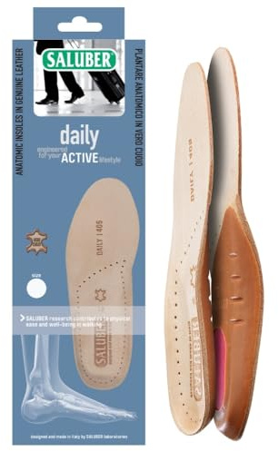 Solette Saluber Style Daily 405, ortopediche, Tecnologia Poron+ Ammortizzante, Solette Scarpe ad Azione Traspirante Antiodore, Uomo e Donna, Assorbono Shock (42)