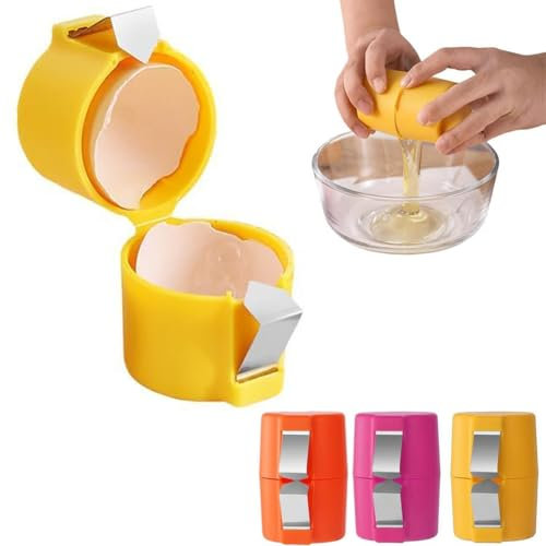 Egg Shell Opener,2025 New Upgraded Egg Cracker Separator Handheld Egg Opener,Handheld Eggs Breaker Multifunctional Egg Cutter Egg Cracker and Separator for Cooking Camping Kitchen Gadgets