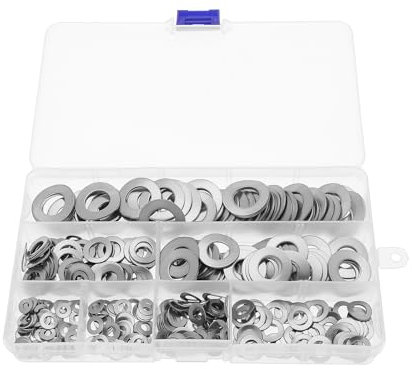 ECSiNG Lot de 350 rondelles élastiques ondulées en acier inoxydable 304 pour fixations domestiques, automobile et mécanique (M3 M4 M5 M6 M8 M10 M12)