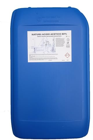 Acido Acetico 80% - Soluzione Concentrata per Uso Agricolo e Domestico (acido acetico 25 kg)