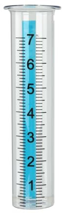 BinaryABC Glass Rain Gauge Replacement Tube,8.3 Inch Transparent Outdoor Rain Meter Tubes for Lawn Garden Yard Home