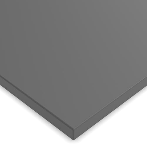 X57 Tischplatte 19mm Zuschnitt nach Maß 2mm ABS Kante Umleimer Dekorplatte Holzplatte Spanplatte (PRIMEBOARD Anthrazit)