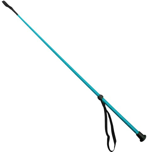 KetoBarrow Horse Riding Crop Equestrian Crop Nylon 65cm with Wrist Strap - Light Blue