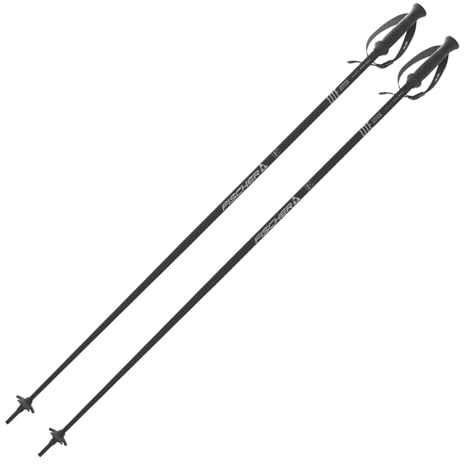Skidstavar Fischer Lite Edition aluminium – alpin skidstavar – högkvalitativ skidstav i aluminium – Allmountain Piststock – unisex – ergonomiskt handtag – justerbar handledsrem (135)