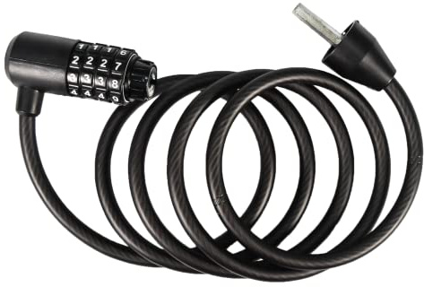 Kryptonite KryptoFlex Bike Lock Cable, 5FT Long 8mm Thick Braided Steel Cable Anti-Theft Security Lock for Outdoor Equipment, Combination/Key Bike Lock